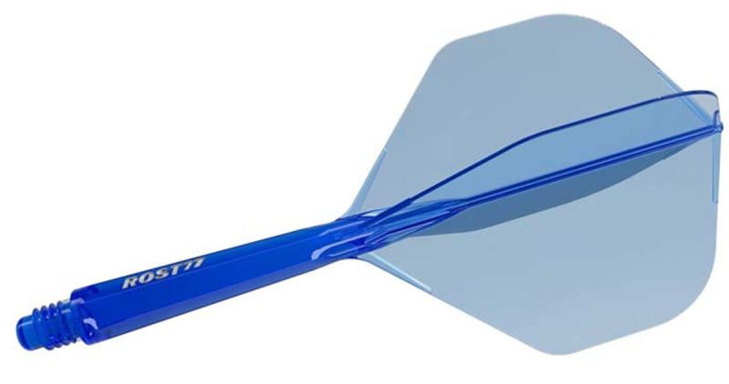 Cuesoul Dart Flight/Shaft ROST 77 Transparent Blau Big Standard Flights