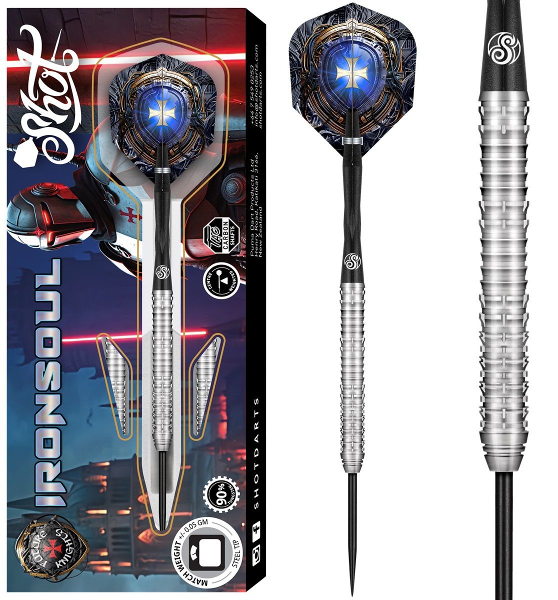 SHOT! Future Knights Ironsoul 90% Steeldart 23/24/26 Gramm Steeldarts