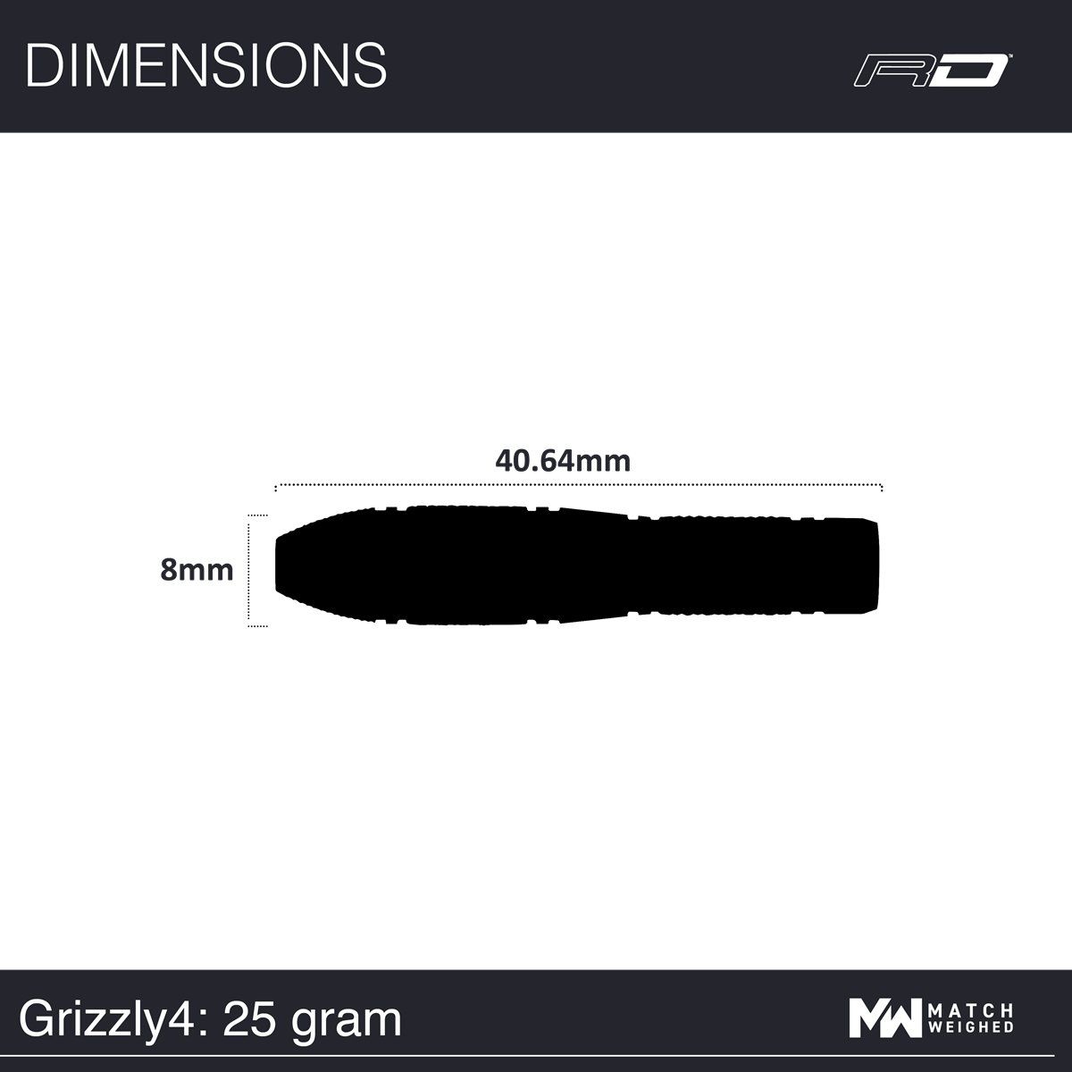 Reddragon Grizzly 4 85% Steeldarts 25 Gramm Steeldarts