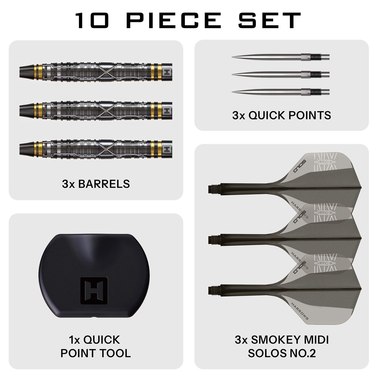 Harrows NX Luxe Quick Point 90% Steeldarts 22/23/24 Gramm Steeldarts