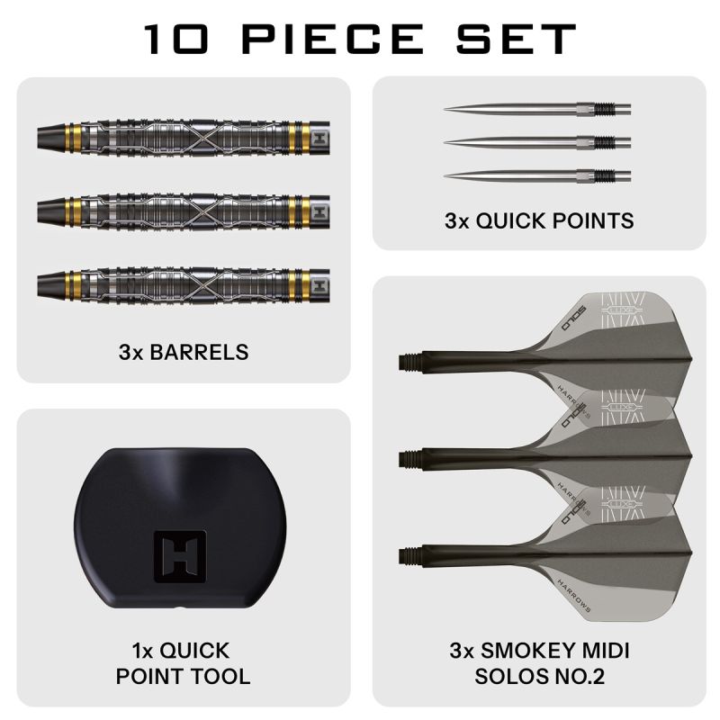 Harrows NX Luxe Quick Point 90% Steeldarts 22/23/24 Gramm Steeldarts