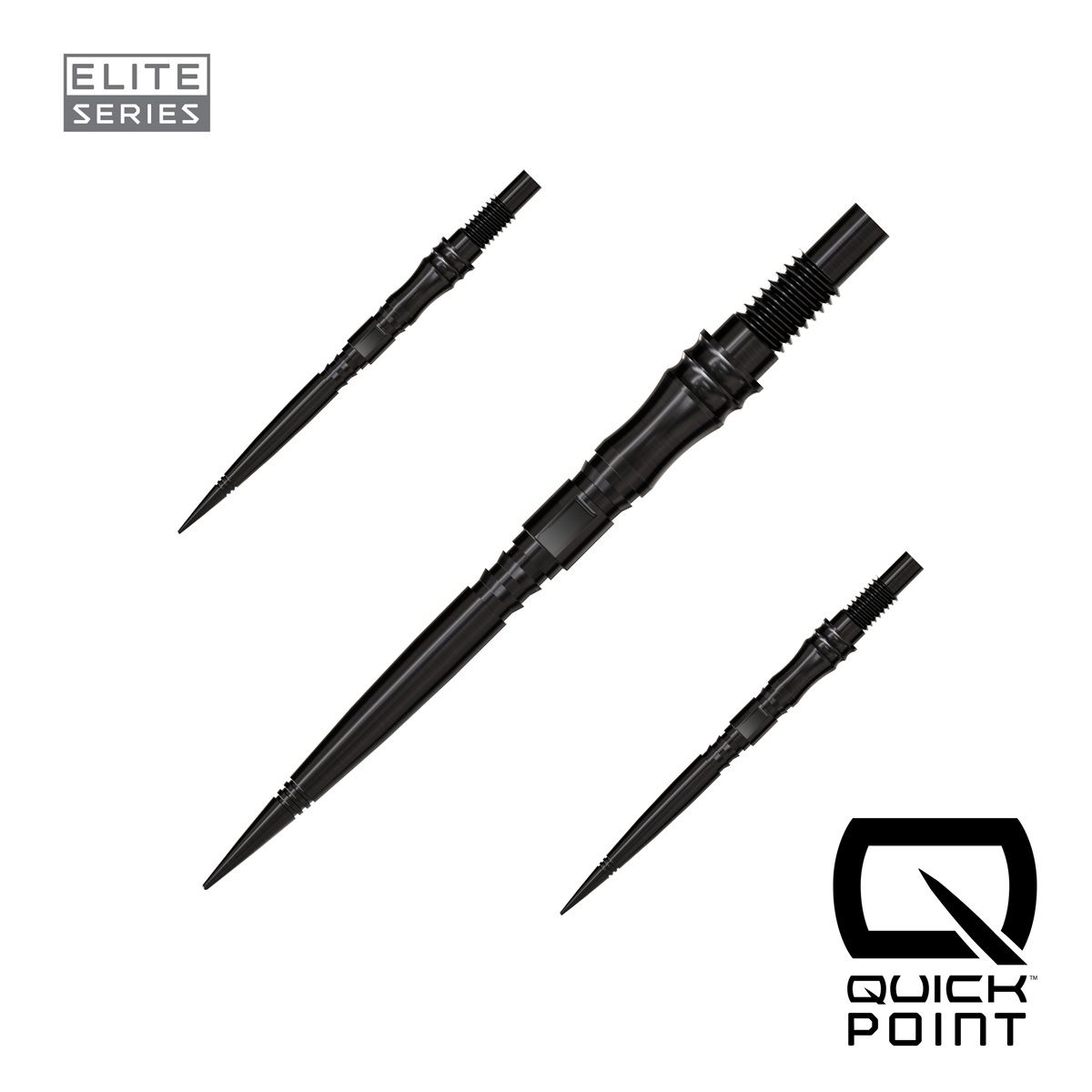 Harrows Quick Points Apex Axis 30/35/40 mm Silber/Schwarz/Gold Wechselspitzen