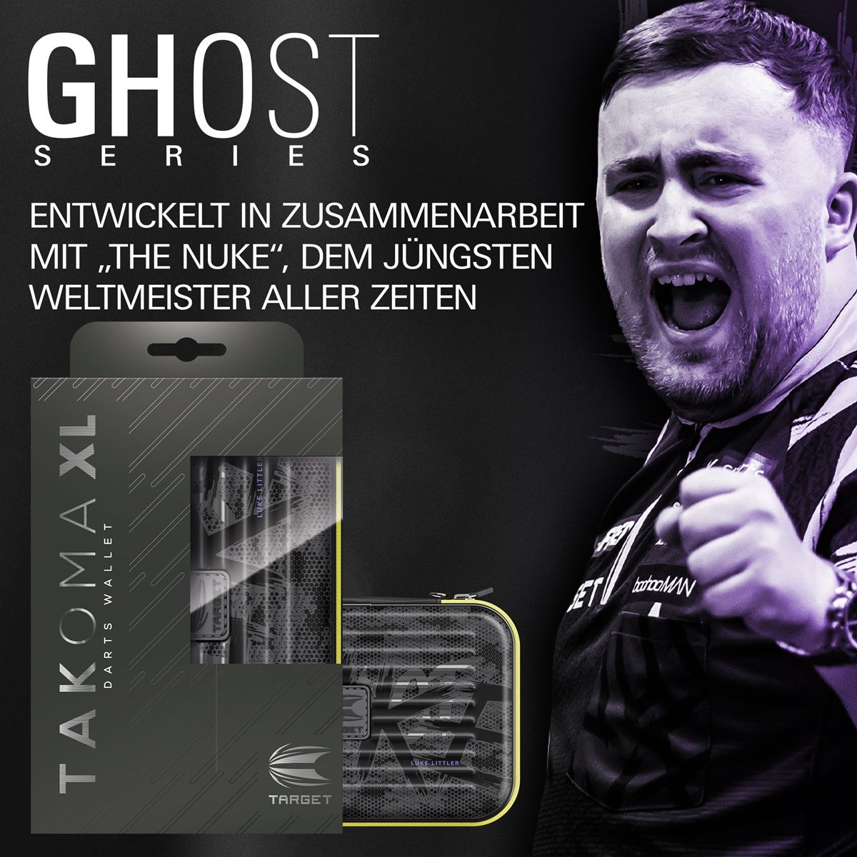 Target Takoma XL Ghost Luke Littler Wallet Aufbewahrung Case