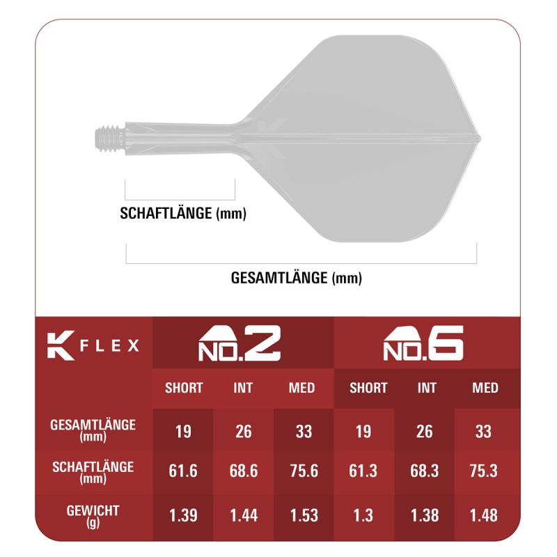 Target Japan Pyro G2 K-Flex Shaft/Flight System Standard No2 Shafts