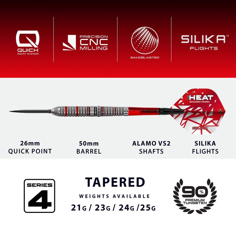 Harrows Damon Heta G4 90% Quick Points Steeldarts 21/23/24/25 Gramm Steeldarts