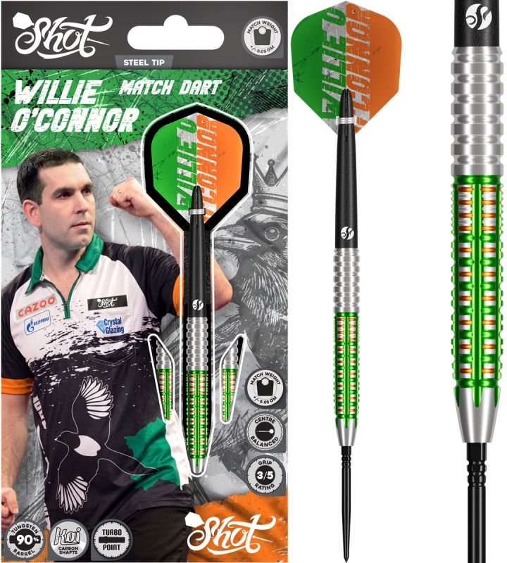 Shot! Pro Series Willie O´Connor TP 90% Steeldart 23/24 Gramm Steeldarts