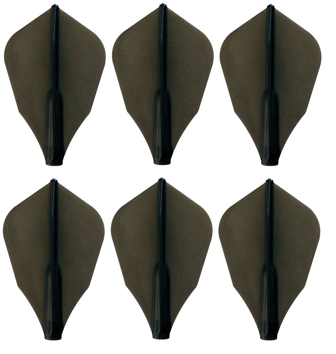2 Set Cosmo Darts Fit Flights Schwarz W-Shape Flights