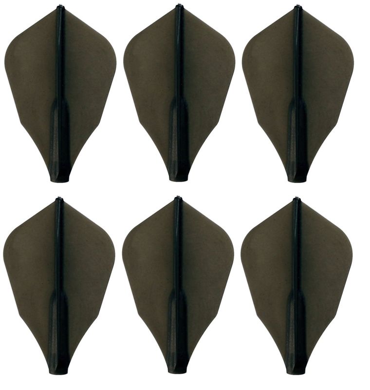2 Set Cosmo Darts Fit Flights Schwarz W-Shape Flights