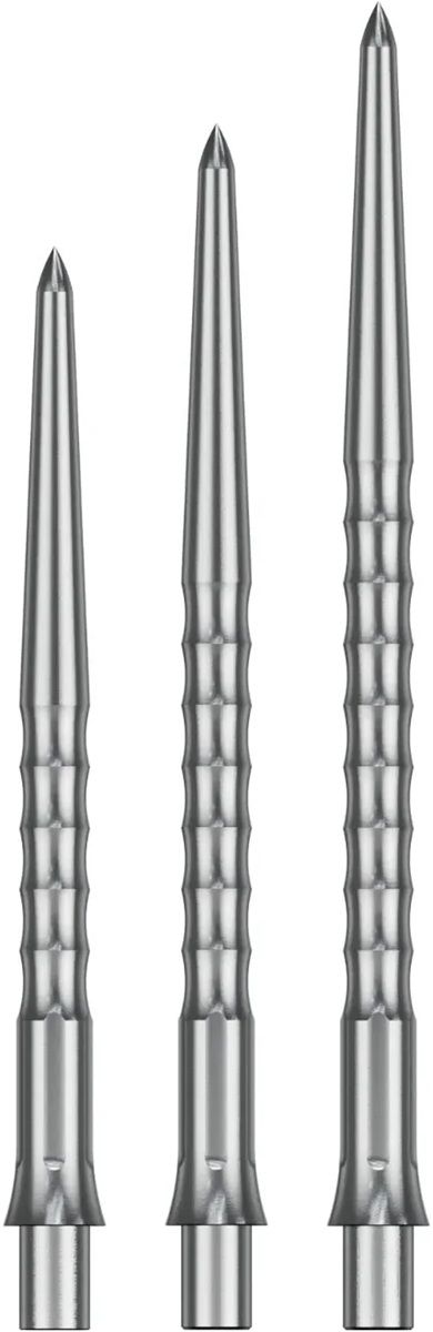 Precise180 EVO Steeldartspitze Silber Ripple 32/36/40 mm Wechselspitzen