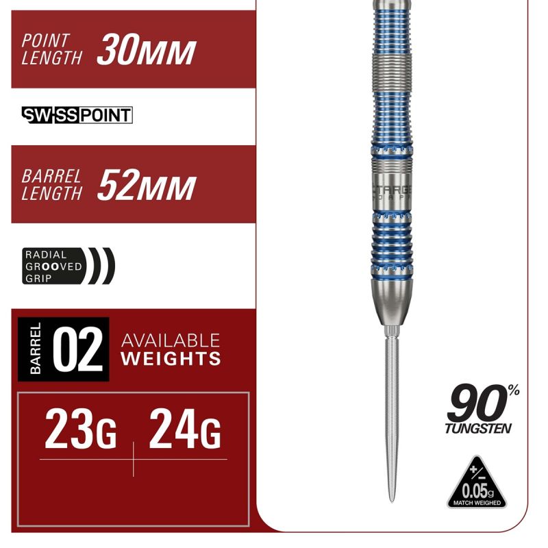 Target Mizu Series 02 90% Swiss Points Steeldarts 23 Gramm Steeldarts