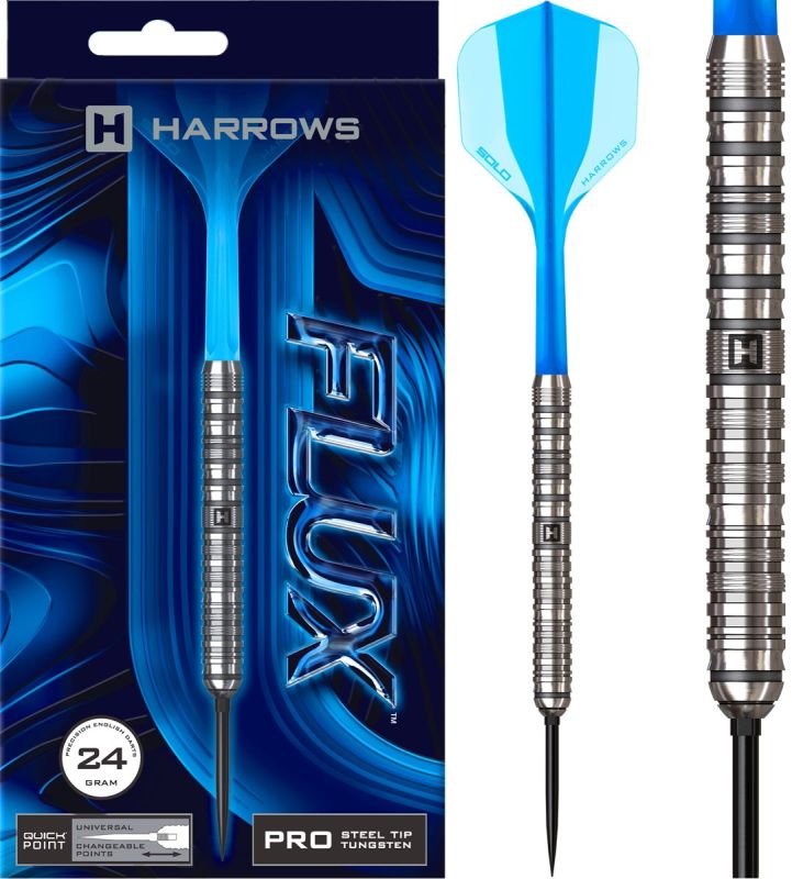 Harrows Flux Tungsten Pro Steeldarts 22/23/24 Gramm Steeldarts