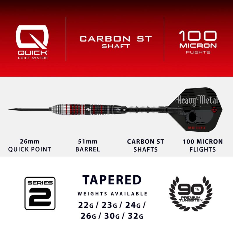 Harrows Ryan Searle G2 Quick Point 90% Steeldarts 22/23/24/26/30/32 Gramm Steeldarts