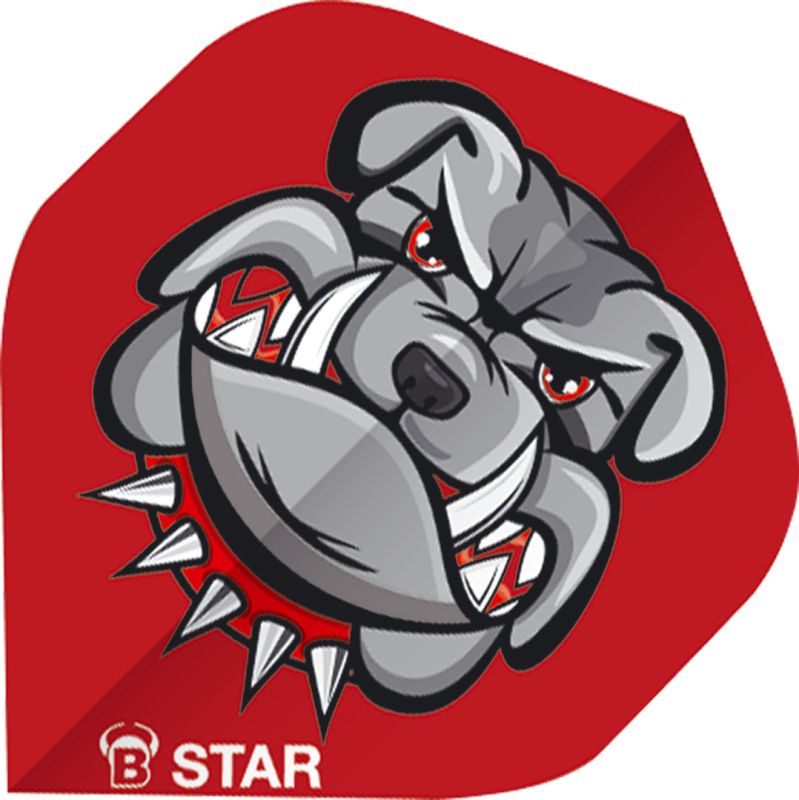1 Satz BULL'S 5-Star Flights A-Stdandard Hund Motiv Flights