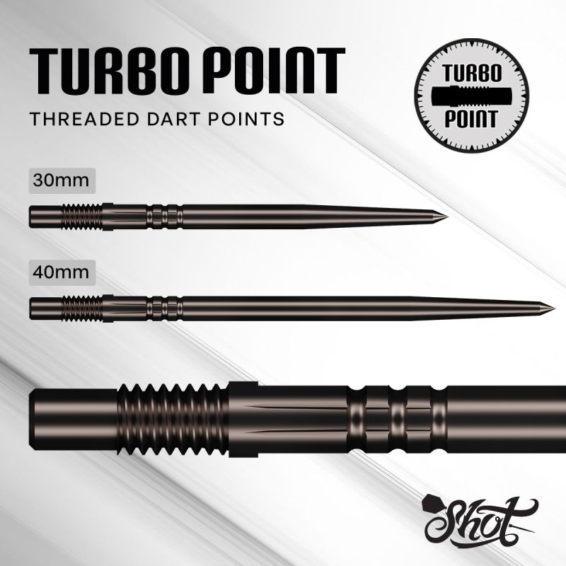 Shot! Turbo Points TP 30/35/40 mm Gold/Schwarz/Silber Wechselspitzen