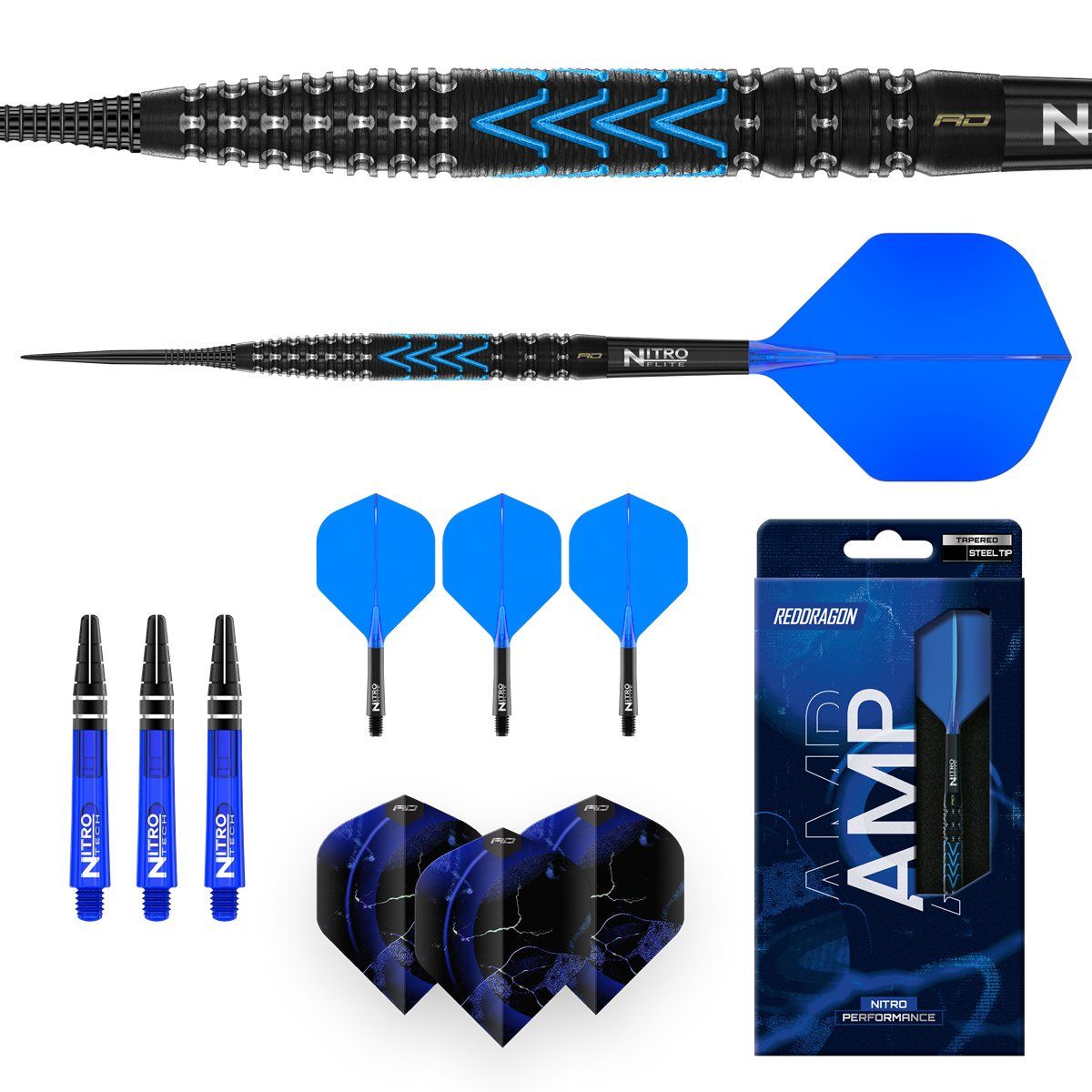 Reddragon Amp Tapered 90% Steeldarts 21/23 Gramm Steeldarts