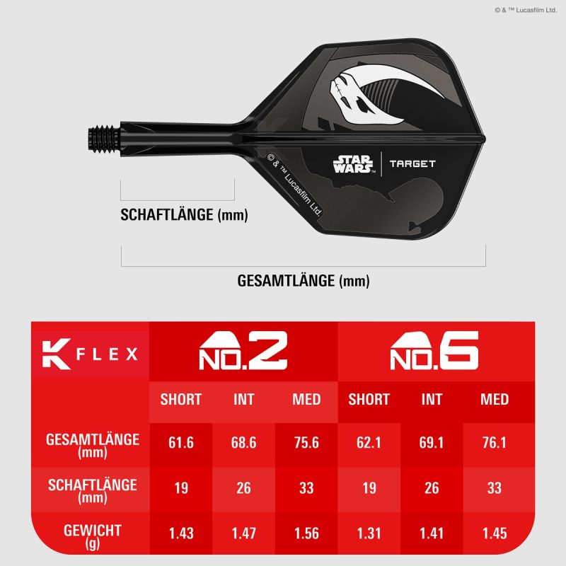 Target K-Flex Star Wars Mandalorian Shaft/Flight System Geschenk Set Shape No6 Shafts