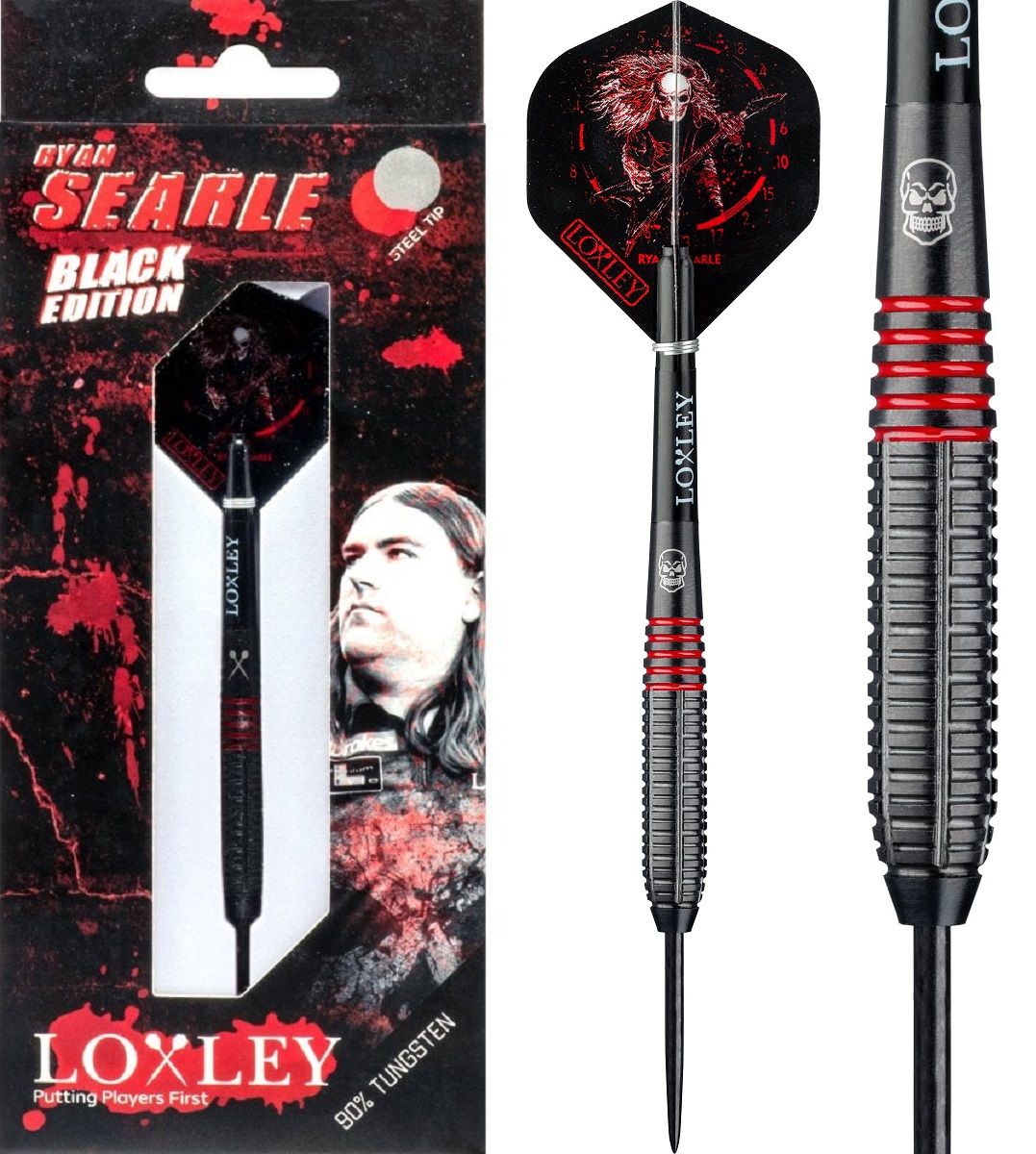 Loxley Ryan Searle Black 90% Steeldarts 22 Gramm Steeldarts