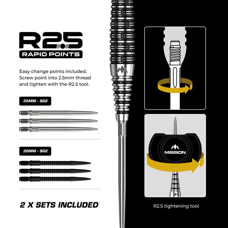 Mission Cameron Carolissen RP 95% Steeldarts 21/23 Gramm Steeldarts