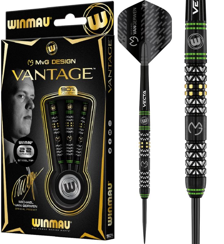Winmau Michael van Gerwen MvG Vantage Steel Darts 22/23/24 Gramm Steeldarts
