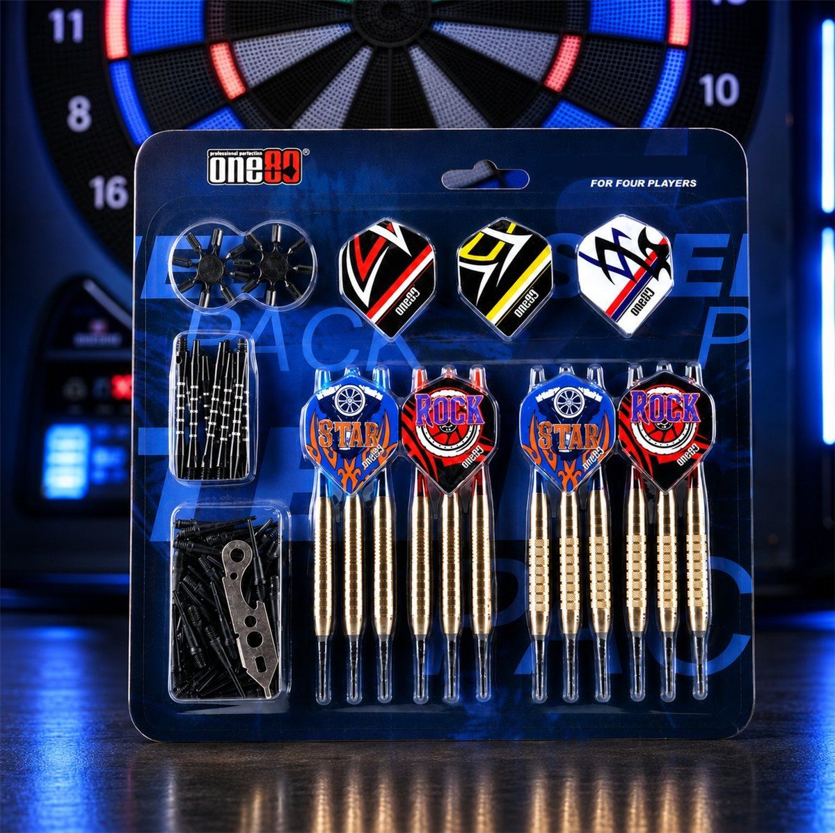 Softdart-Starterset für E-Dartscheiben – 12 Darts mit Zubehör Softdarts