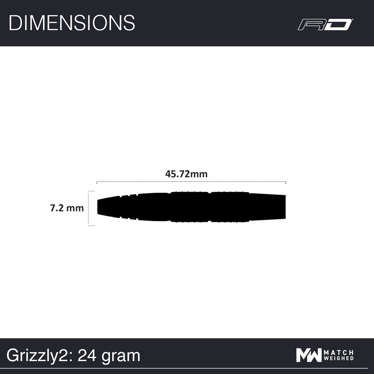 Reddragon Grizzly 2 90% Steeldarts 24 Gramm Steeldarts