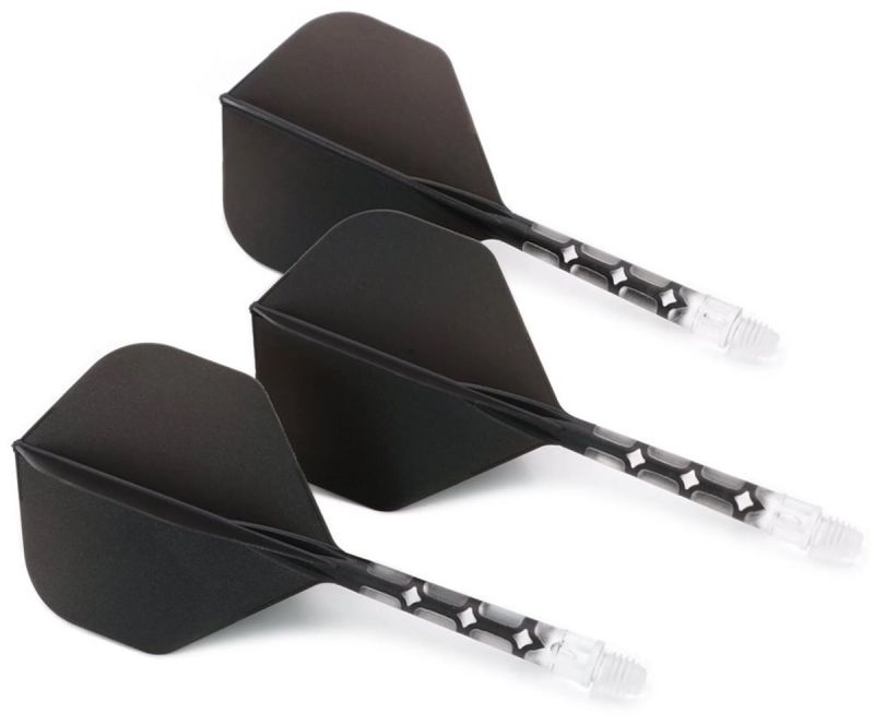 Cuesoul Dart Flight/Shaft ROST T19 Flight Schwarz/Transparent Standard Flights