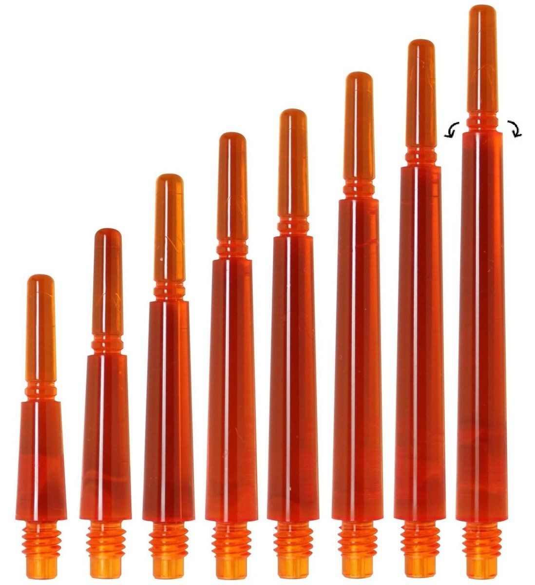 Cosmo Darts Fit Shafts Gear Normal Spinning Klar Orange Shafts