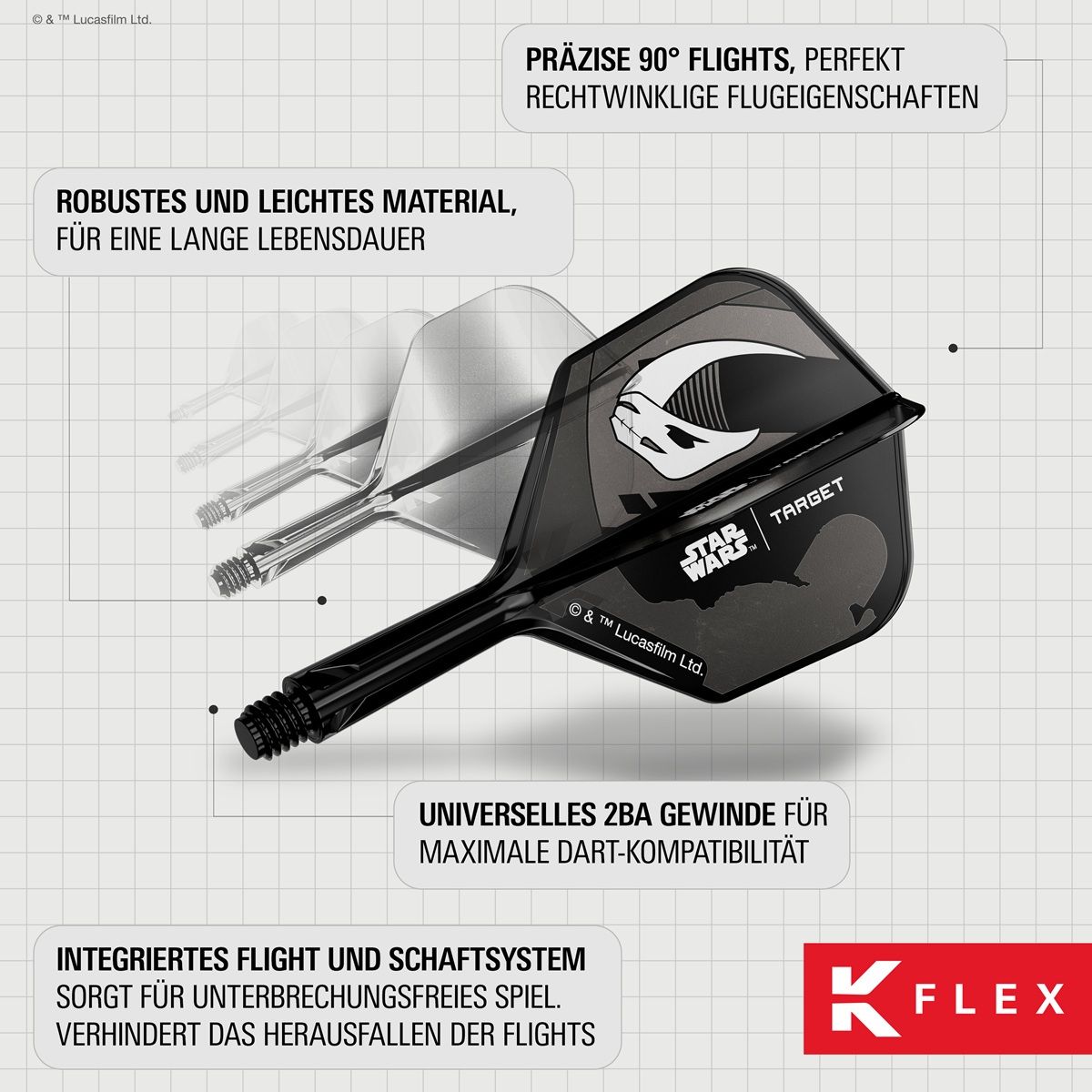 Target K-Flex Star Wars Mandalorian Shaft/Flight System Geschenk Set Shape No6 Shafts