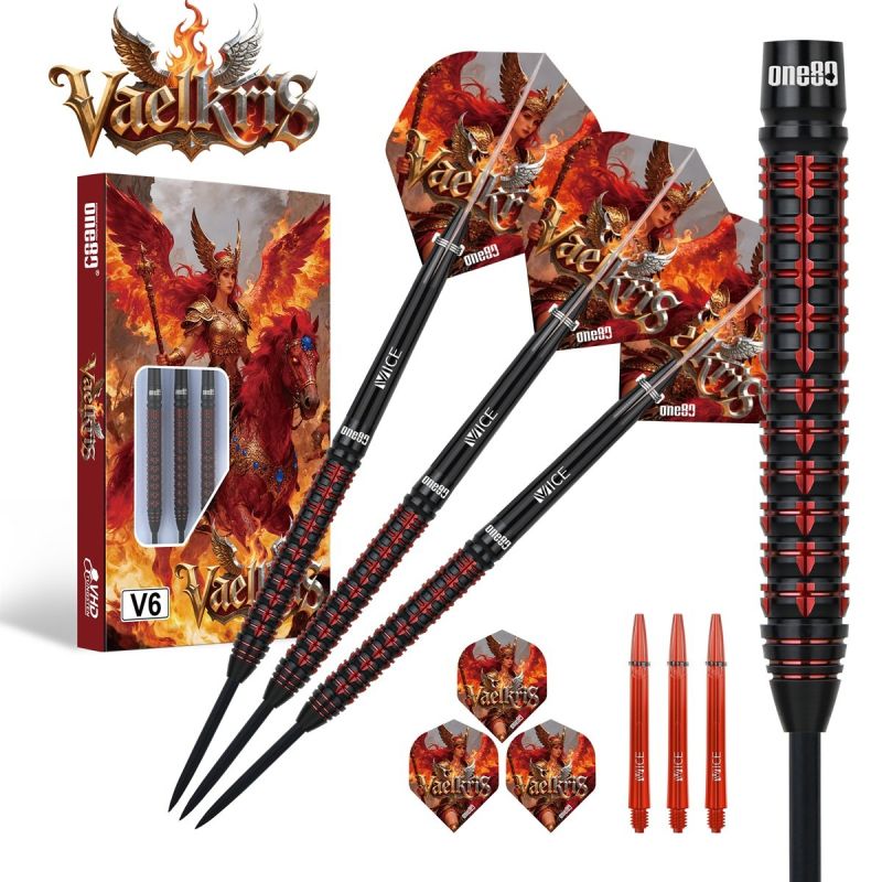 ONE80 Vaelkris V06 90% Steeldarts 22/24 Gramm Steeldarts