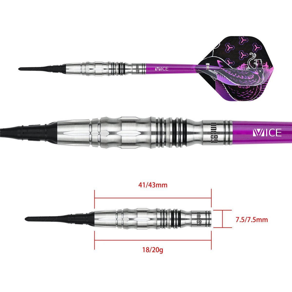 One80 Jelle Klaasen V2 VHD Softdarts 18/20 Gramm Softdarts
