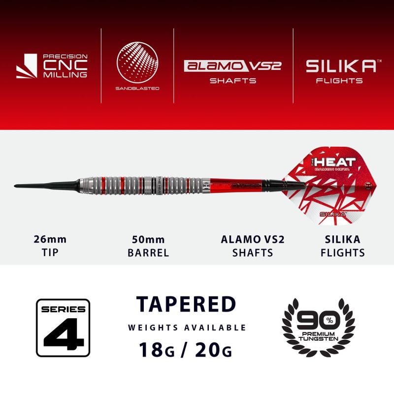 Harrows Damon Heta G4 90% Softdarts 18/20 Gramm Softdarts