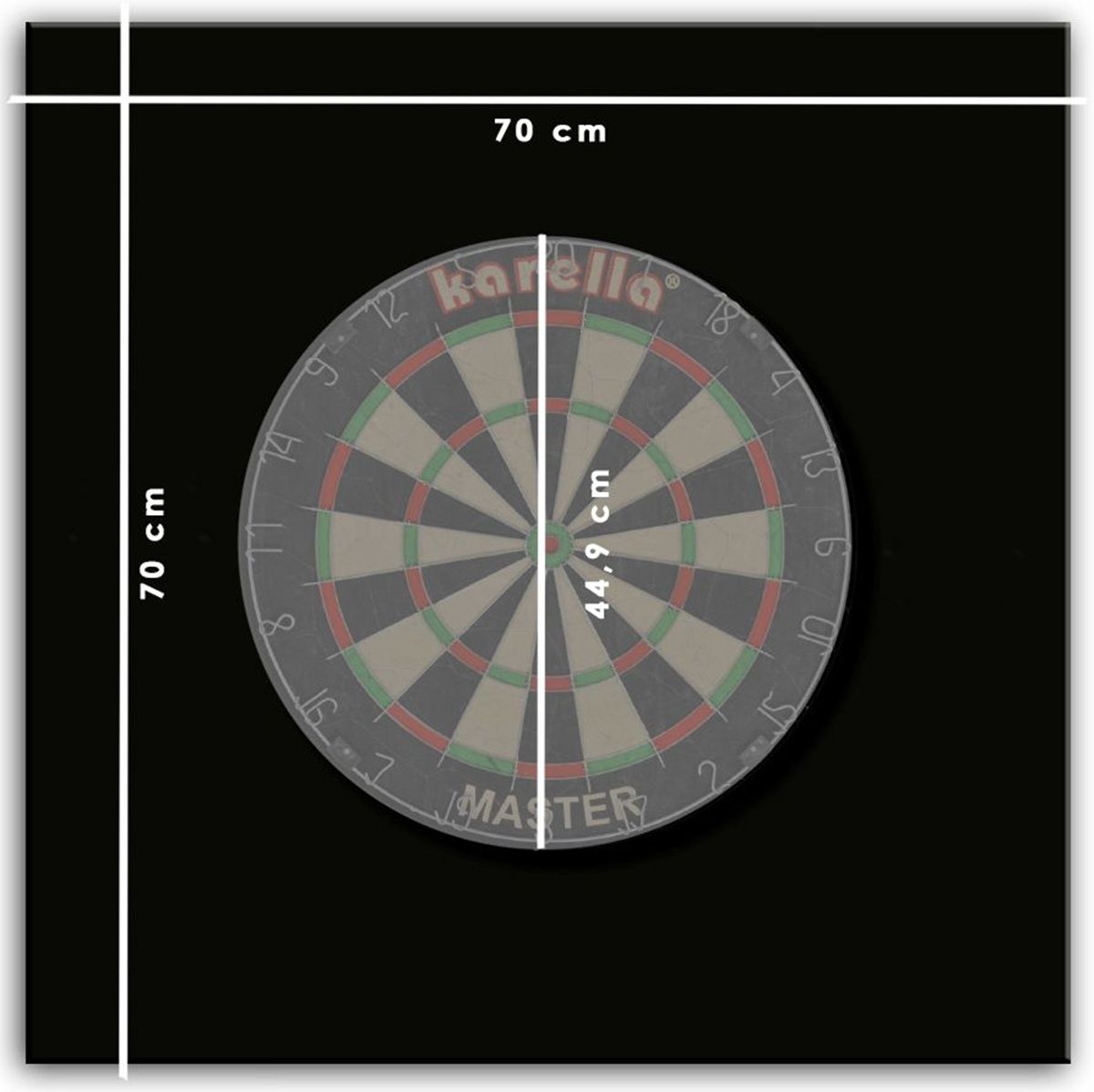 4 tlg. Karella Wandschutz Catchring Quadro Quadratisch Steel Dartscheibe Auffangring
