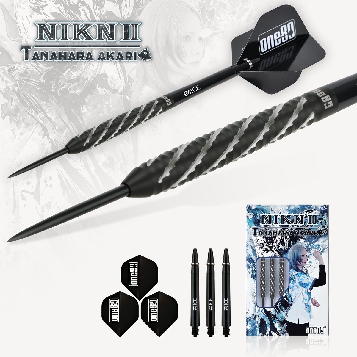 ONE80 Akari Tanahara V2 90% Steeldarts 23 Gramm Steeldarts