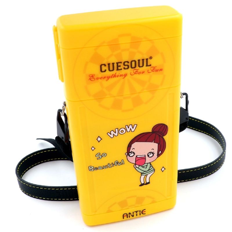 Cuesoul Hard Dart Case Yellow WOW Dart Tasche
