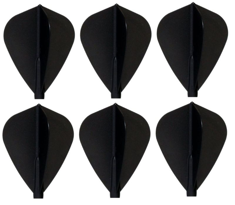2 Set Cosmo Darts Fit Flights Schwarz Kite Flights
