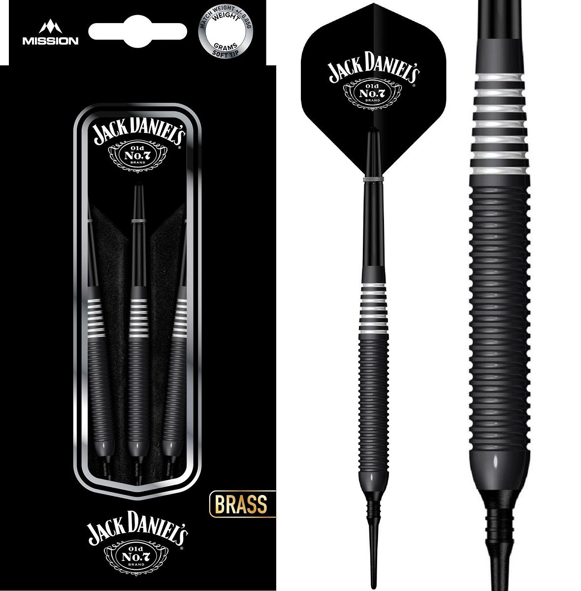 Mission Jack Daniel´s Brass Softdarts 19 Gramm Softdarts