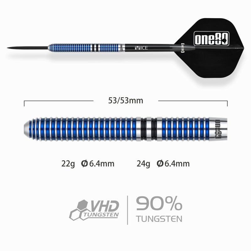 ONE80 Matthias De Vlieger 90% Steeldarts 22/24 Gramm Steeldarts