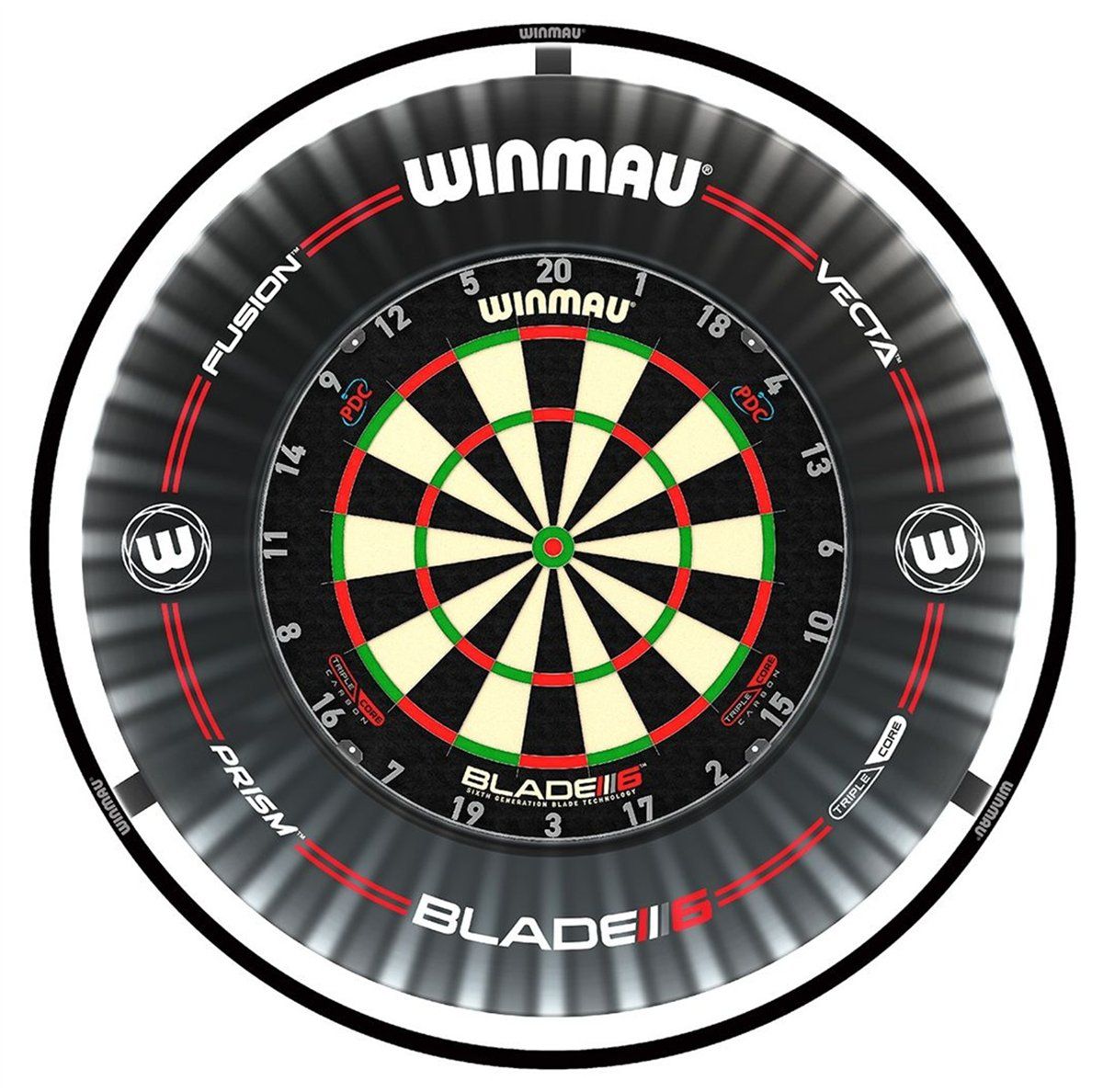 Mega Dart Set Plasma Schwarz Licht Surround TC Board Darts Boardzubehör