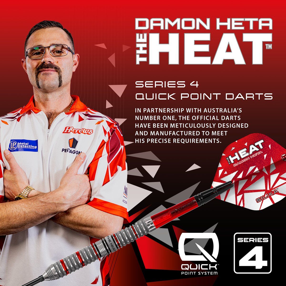 Harrows Damon Heta G4 90% Quick Points Steeldarts 21/23/24/25 Gramm Steeldarts