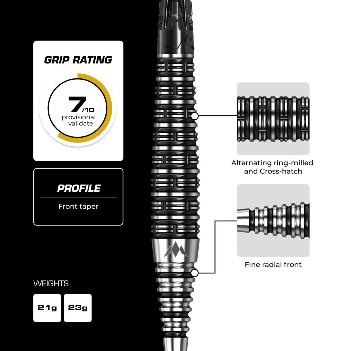 Mission Cameron Carolissen RP 95% Steeldarts 21/23 Gramm Steeldarts