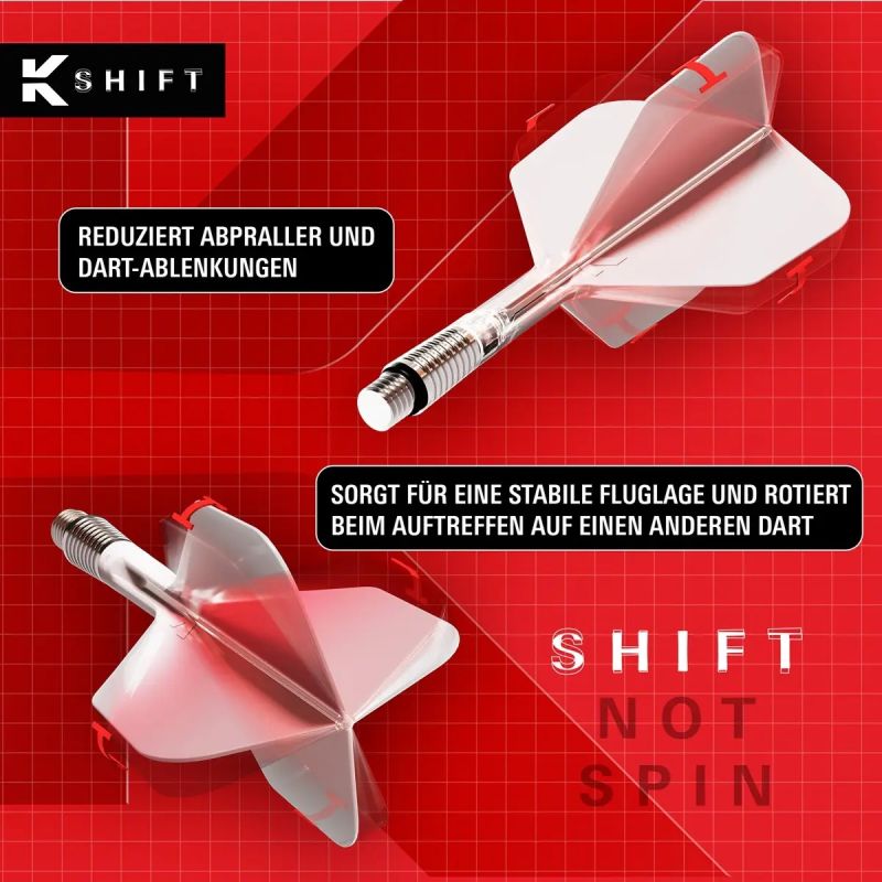 Target K-Shift Shaft/Flight eigenes Bild Logo Text personalisiert Standard No2 Shafts