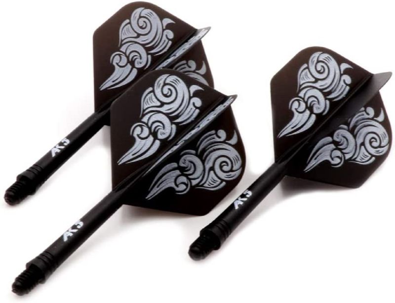 Cuesoul Dart Flight/Shaft AK5 Wolke Schwarz Standard No2 Flights