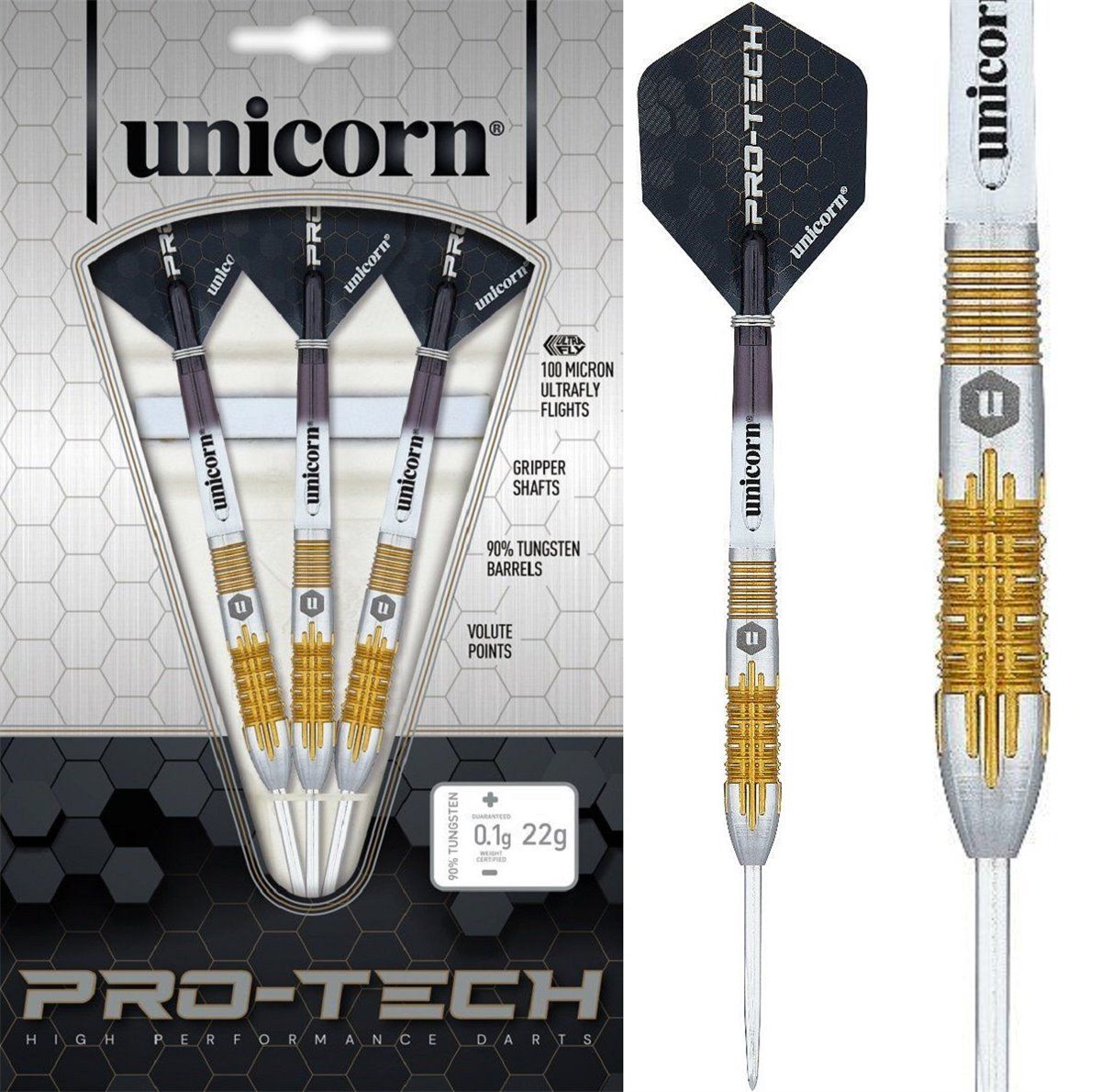 Unicorn Pro-Tech 1 90% Steeldarts 22 Gramm Steeldarts