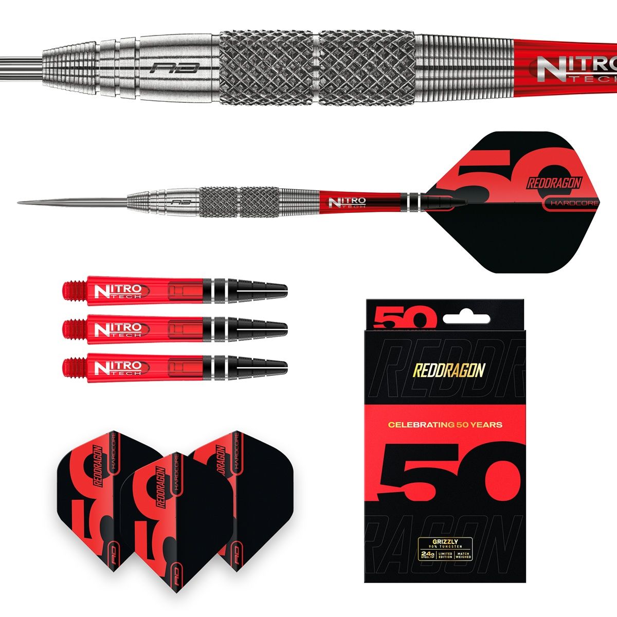 Reddragon Grizzly 2 90% Steeldarts 24 Gramm Steeldarts