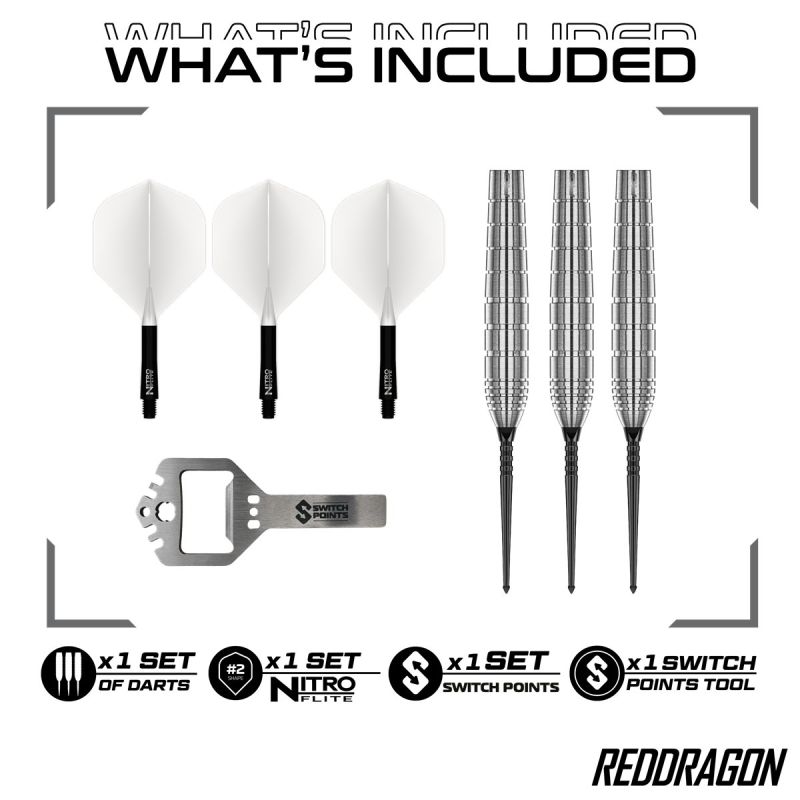 Reddragon Luke Humphries TX1 Pioneer Switch Point 90% Steeldarts 22/24 Gramm Steeldarts