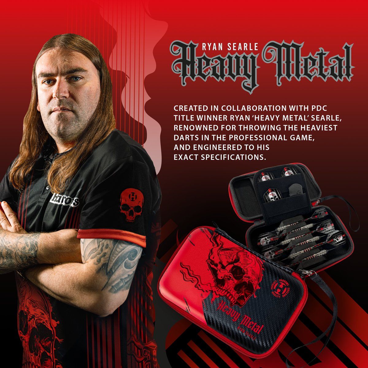 Harrows Ryan Searle 2 Pro 6 Dart Case Dart Tasche