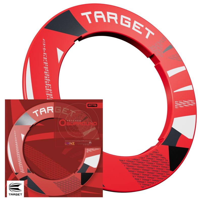 Target Patterned Notched Surround Catchring Schwarz/Rot/Grau Auffangring
