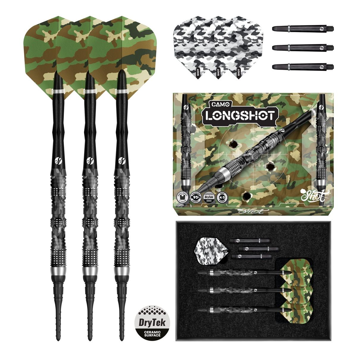Shot! Camo Longshot 95% Softdarts 20 Gramm Softdarts