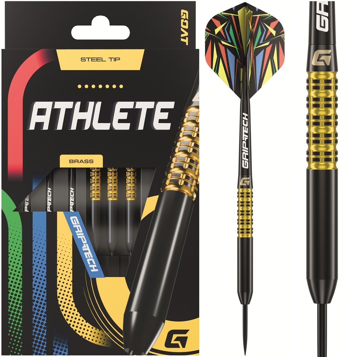 GOAT Athlete Yellow Brass Steeldarts 12 Gramm Steeldarts
