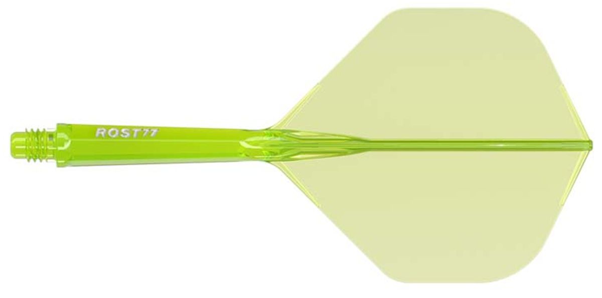 Cuesoul Dart Flight/Shaft ROST 77 Transparent Grün Big Standard Flights